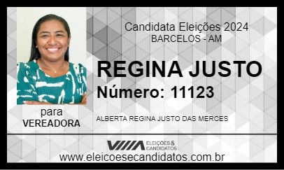 Candidato REGINA JUSTO 2024 - BARCELOS - Eleições