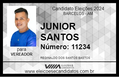 Candidato JUNIOR SANTOS 2024 - BARCELOS - Eleições