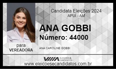 Candidato ANA GOBBI 2024 - APUÍ - Eleições