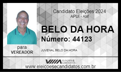 Candidato BELO DA HORA 2024 - APUÍ - Eleições