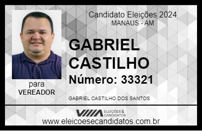 Candidato GABRIEL CASTILHO 2024 - MANAUS - Eleições