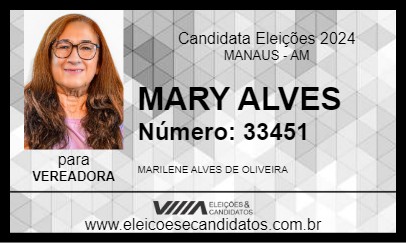 Candidato MARY ALVES 2024 - MANAUS - Eleições