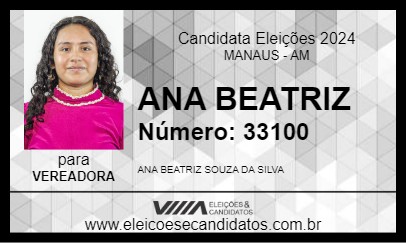 Candidato ANA BEATRIZ 2024 - MANAUS - Eleições