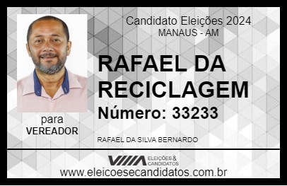 Candidato RAFAEL DA RECICLAGEM 2024 - MANAUS - Eleições