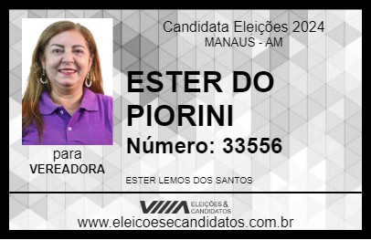 Candidato ESTER DO PIORINI 2024 - MANAUS - Eleições