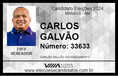 Candidato CARLOS GALVÃO 2024 - MANAUS - Eleições