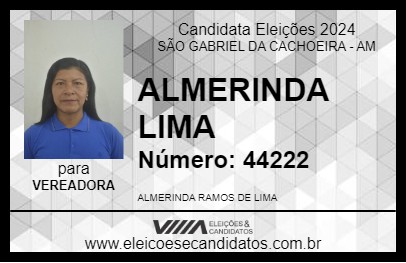 Candidato ALMERINDA LIMA 2024 - SÃO GABRIEL DA CACHOEIRA - Eleições