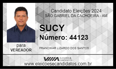 Candidato SUCY 2024 - SÃO GABRIEL DA CACHOEIRA - Eleições