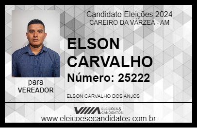 Candidato ELSON CARVALHO 2024 - CAREIRO DA VÁRZEA - Eleições