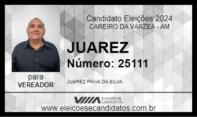 Candidato JUAREZ 2024 - CAREIRO DA VÁRZEA - Eleições