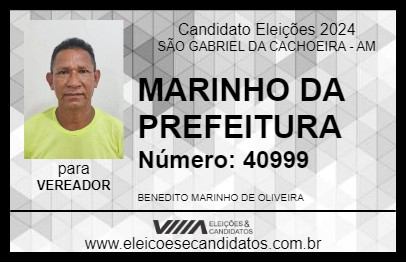 Candidato MARINHO DA PREFEITURA 2024 - SÃO GABRIEL DA CACHOEIRA - Eleições