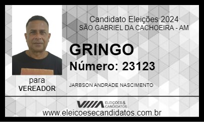 Candidato GRINGO 2024 - SÃO GABRIEL DA CACHOEIRA - Eleições