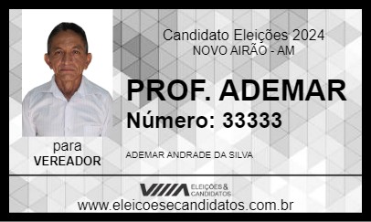 Candidato PROF. ADEMAR 2024 - NOVO AIRÃO - Eleições