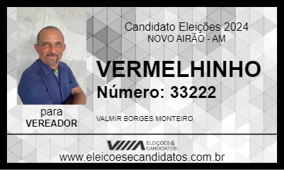 Candidato VERMELHINHO 2024 - NOVO AIRÃO - Eleições