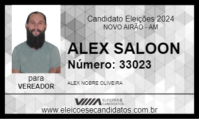 Candidato ALEX SALOON 2024 - NOVO AIRÃO - Eleições