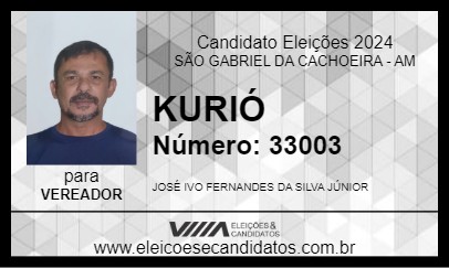 Candidato KURIÓ 2024 - SÃO GABRIEL DA CACHOEIRA - Eleições