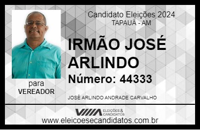 Candidato IRMÃO JOSÉ ARLINDO 2024 - TAPAUÁ - Eleições