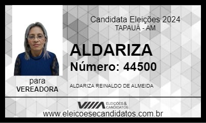 Candidato ALDARIZA 2024 - TAPAUÁ - Eleições