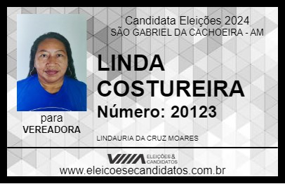 Candidato LINDA COSTUREIRA 2024 - SÃO GABRIEL DA CACHOEIRA - Eleições