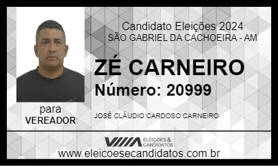 Candidato ZÉ CARNEIRO 2024 - SÃO GABRIEL DA CACHOEIRA - Eleições