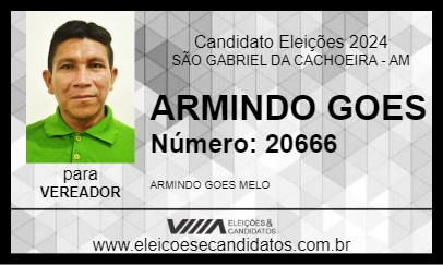 Candidato ARMINDO GOES 2024 - SÃO GABRIEL DA CACHOEIRA - Eleições