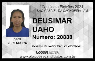 Candidato DEUSIMAR UAHO 2024 - SÃO GABRIEL DA CACHOEIRA - Eleições