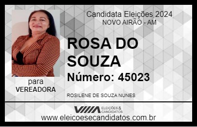 Candidato ROSA DO SOUZA 2024 - NOVO AIRÃO - Eleições