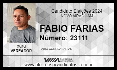 Candidato FABIO FARIAS 2024 - NOVO AIRÃO - Eleições