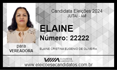 Candidato ELAINE 2024 - JUTAÍ - Eleições