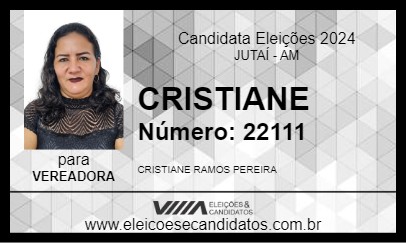 Candidato CRISTIANE 2024 - JUTAÍ - Eleições