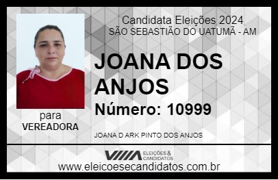 Candidato JOANA DOS ANJOS 2024 - SÃO SEBASTIÃO DO UATUMÃ - Eleições