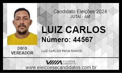 Candidato LUIZ CARLOS 2024 - JUTAÍ - Eleições