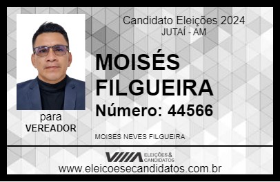 Candidato MOISÉS FILGUEIRA 2024 - JUTAÍ - Eleições