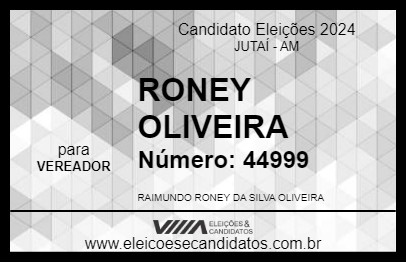 Candidato RONEY OLIVEIRA 2024 - JUTAÍ - Eleições