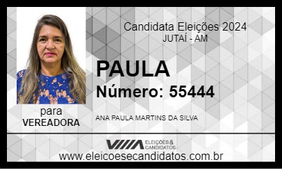 Candidato PAULA 2024 - JUTAÍ - Eleições