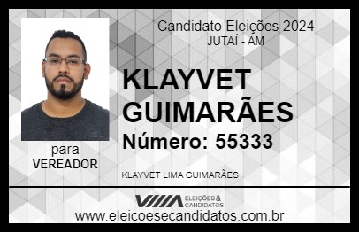 Candidato KLAYVET GUIMARÃES 2024 - JUTAÍ - Eleições