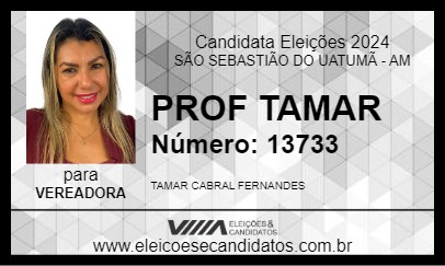 Candidato PROF TAMAR 2024 - SÃO SEBASTIÃO DO UATUMÃ - Eleições