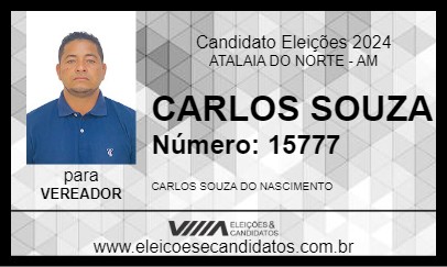 Candidato CARLOS SOUZA 2024 - ATALAIA DO NORTE - Eleições