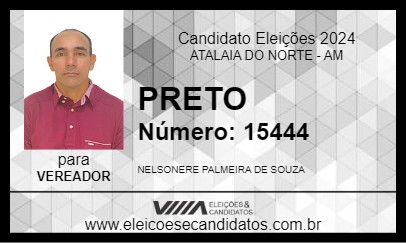 Candidato PRETO 2024 - ATALAIA DO NORTE - Eleições