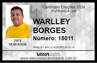 Candidato WARLLEY BORGES 2024 - ITAPIRANGA - Eleições