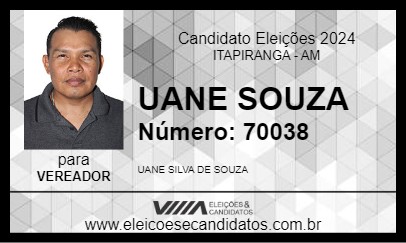 Candidato UANE SOUZA 2024 - ITAPIRANGA - Eleições