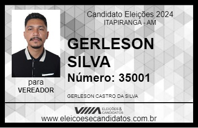 Candidato GERLESON SILVA 2024 - ITAPIRANGA - Eleições