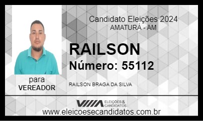 Candidato RAILSON 2024 - AMATURÁ - Eleições