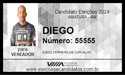 Candidato DIEGO 2024 - AMATURÁ - Eleições