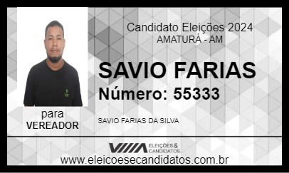 Candidato SAVIO FARIAS 2024 - AMATURÁ - Eleições