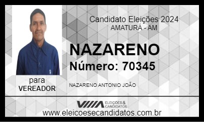 Candidato NAZARENO 2024 - AMATURÁ - Eleições