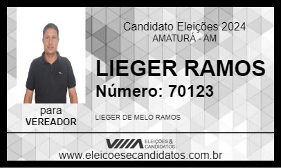 Candidato LIEGER RAMOS 2024 - AMATURÁ - Eleições