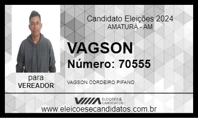 Candidato VAGSON 2024 - AMATURÁ - Eleições