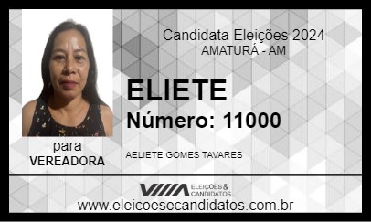 Candidato ELIETE 2024 - AMATURÁ - Eleições