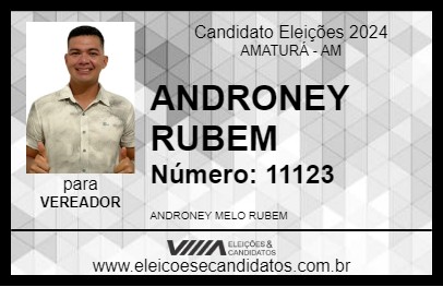 Candidato ANDRONEY  RUBEM 2024 - AMATURÁ - Eleições